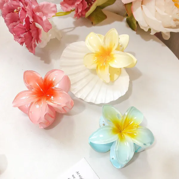 Beautiful Hawaii Flower Hair Claw Clips